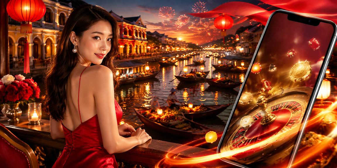 Người dùng chơi casino trực tuyến trên điện thoại tại bãi biển Hà Nội