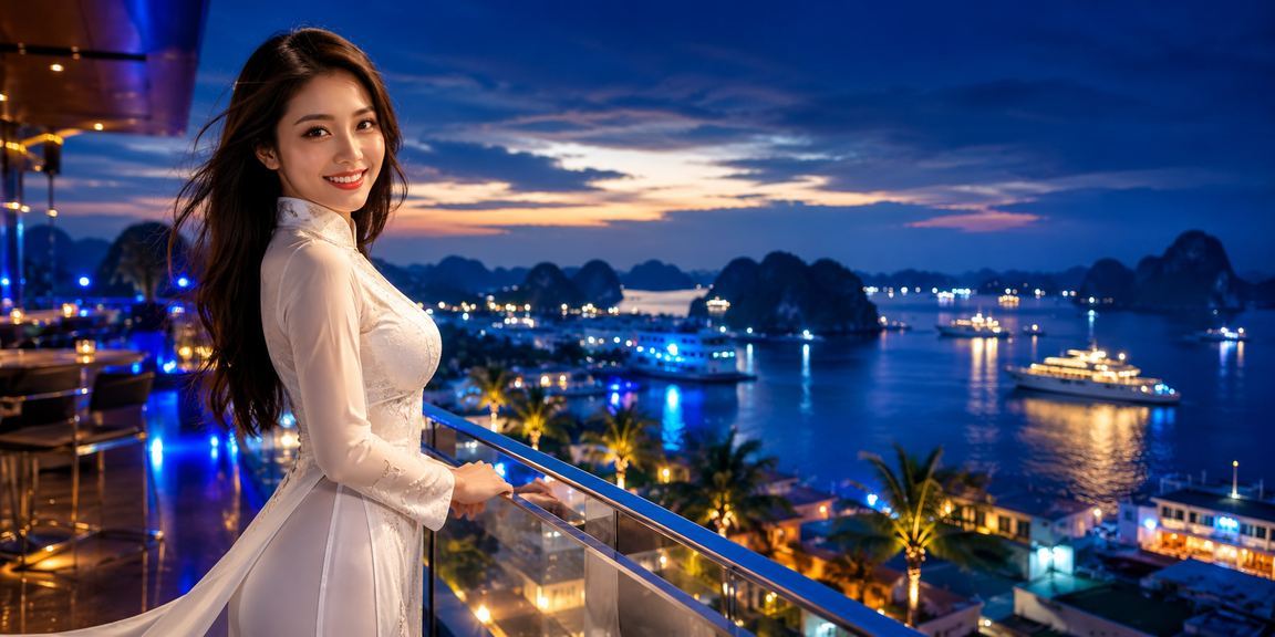 Người dùng dùng voucher casino tại Ninh Bình với trang phục áo dài Việt Nam